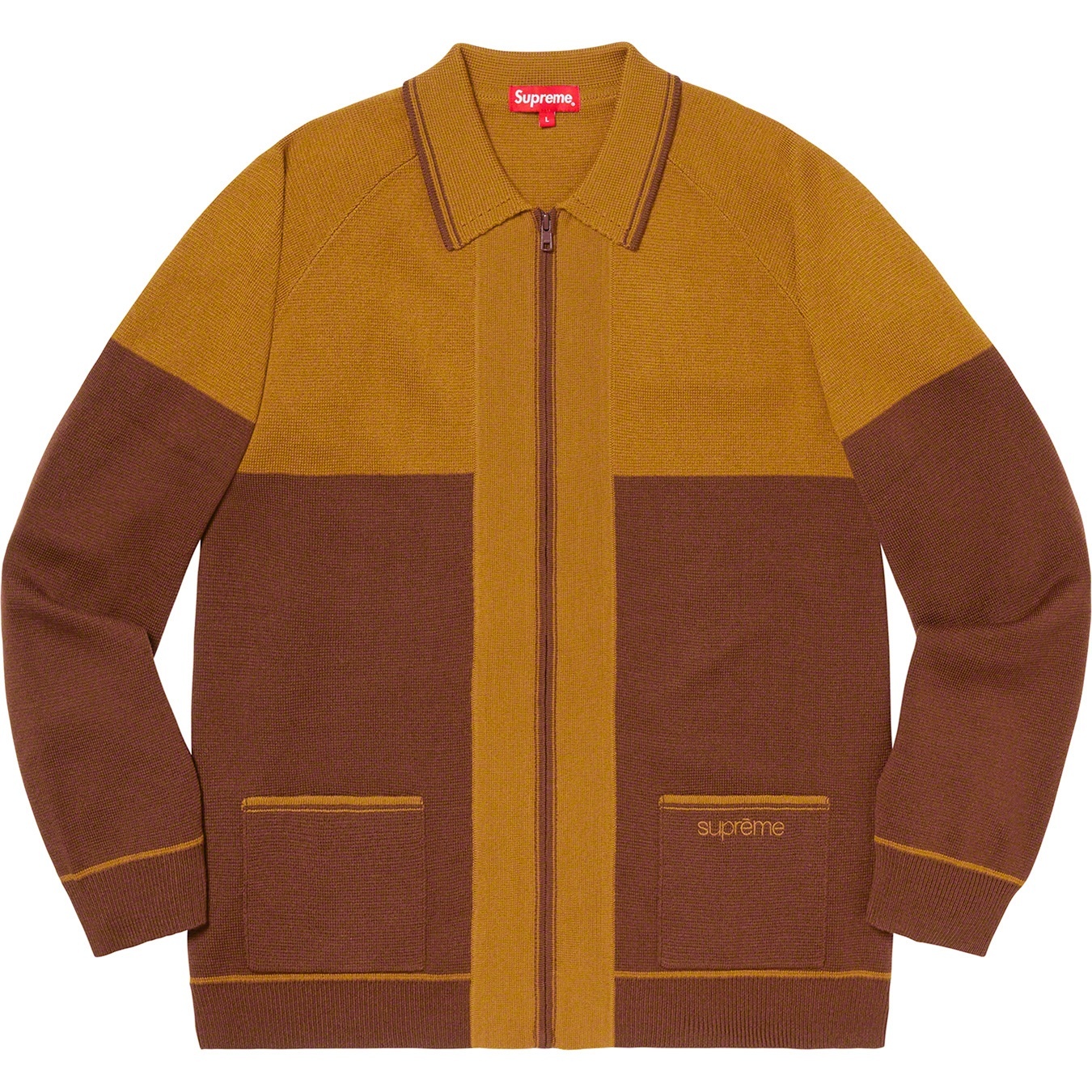 Color Blocked Zip Up Sweater view 5
